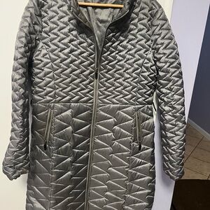 Stylish Gray Quilted Women's Coat